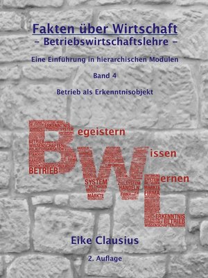 cover image of Fakten über Wirtschaft--Band 4--BetriebsWirtschaftsLehre -